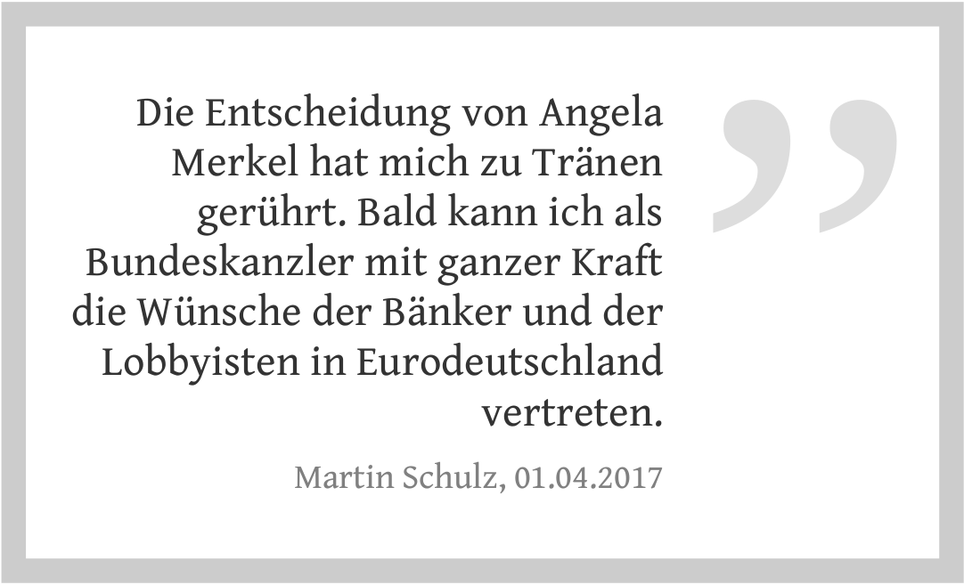 Martin Schulz zur Bundestagswahl 2017