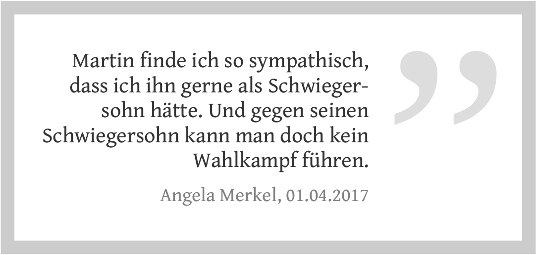 Merkels Meinung über Schulz als Kanzlerkandidaten