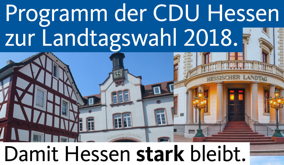 Programm der CDU Hessen für die Landtagswahl 2018