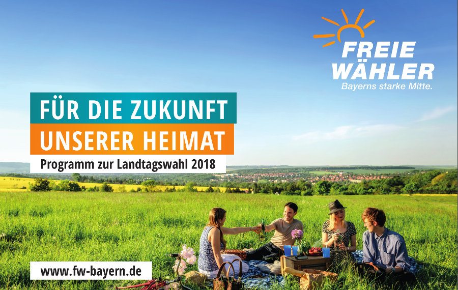 Programm der Freien Wähler (FW) zur Landtagswahl 2018 in Bayern