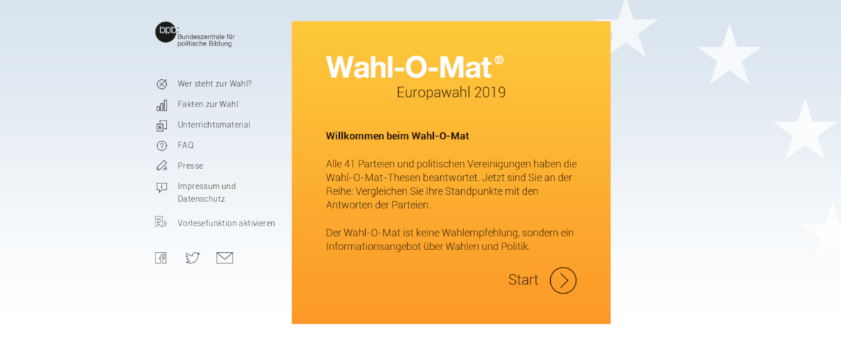 Europawahl 2019 - Wahl-O-Mat
