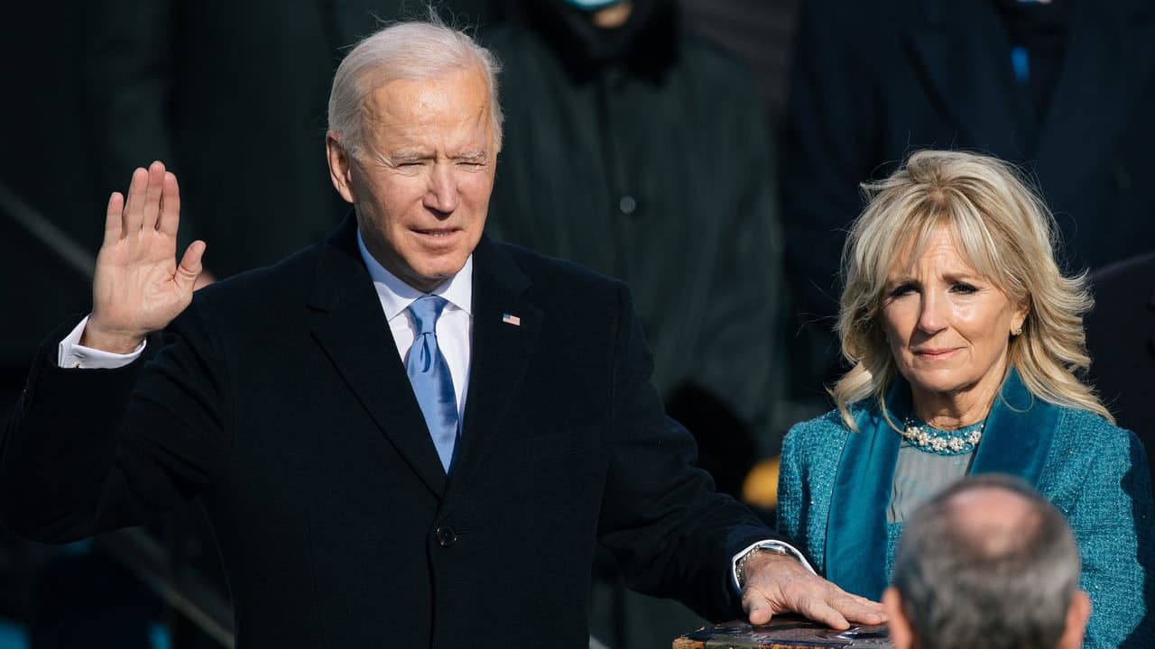 US-Wahl 2024 - Biden bei seiner Amtseinführung nach der Präsidentschaftswahl